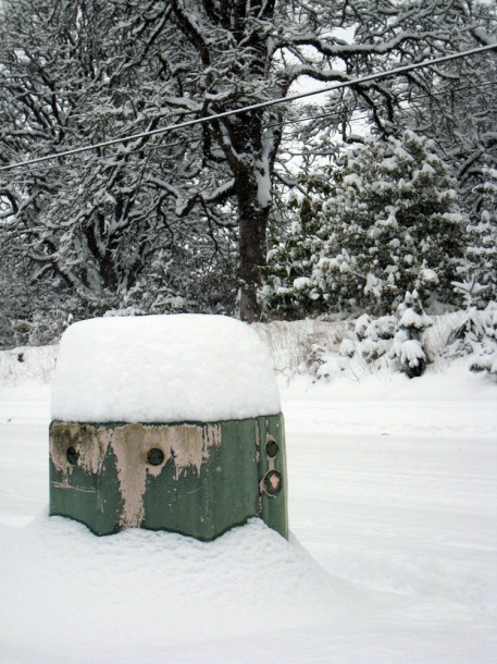 Box with snow hat #1